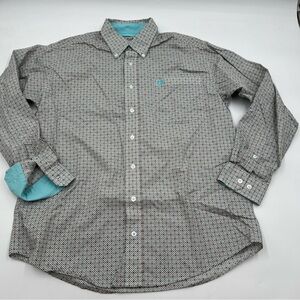 Men's Cinch Geo Print Long Sleeve Western Shirt‎ size Small. Button Down